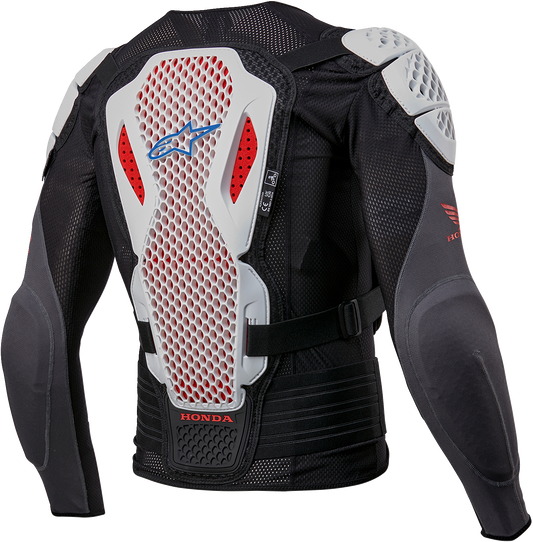 Alpinestars Honda Bionic Plus v2 Protection Jacket Large - Black, White, Blue, Bright Red, Part #6506023-1272-L