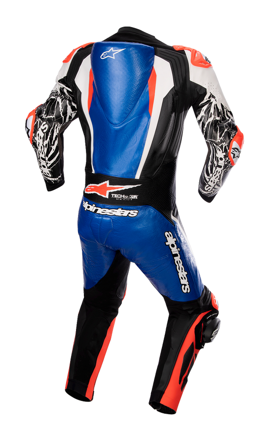 Alpinestars Racing Absolute v2 One-Piece Leather Suit - Metallic Blue/Black/White/Red Fluo US 40 / EU 50