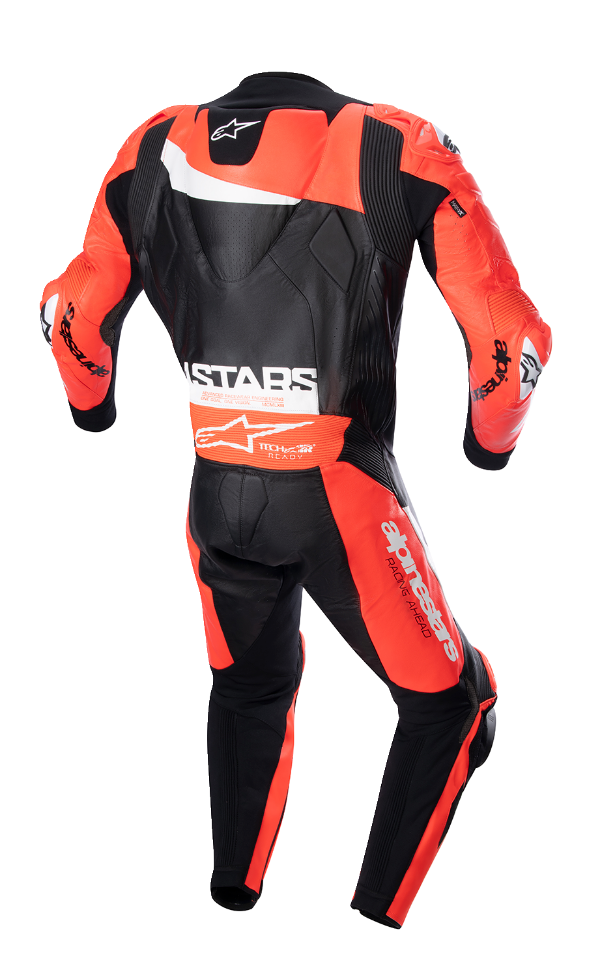 Alpinestars GP Plus v4 Leather Suit - Black/Red Fluo/White for US 40 / EU 50 - Model 3150523132150