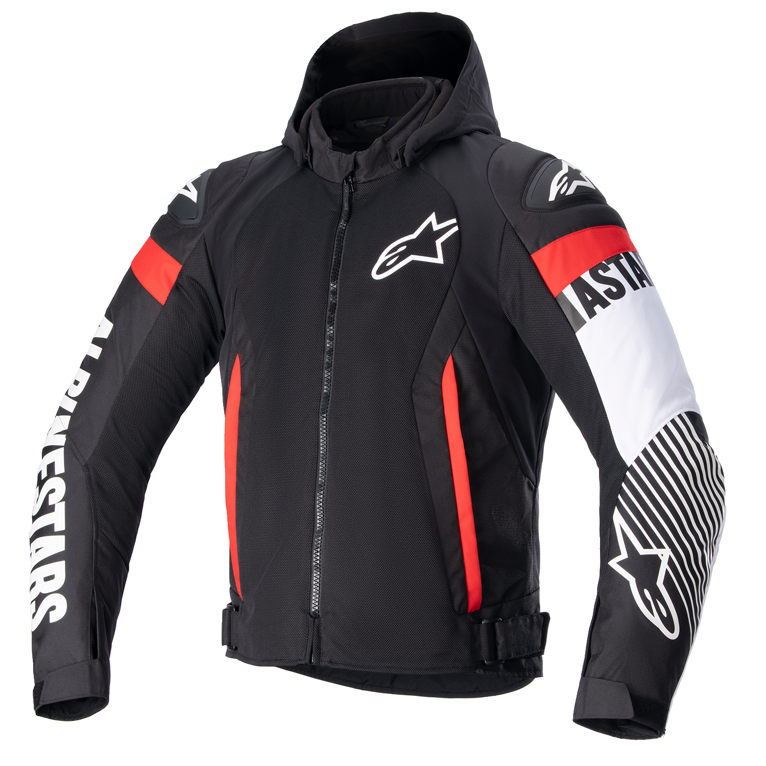 ALPINESTARS Zaca Air Jacket - Black/White/Red Fluo - 3XL 3306423-1231-3X