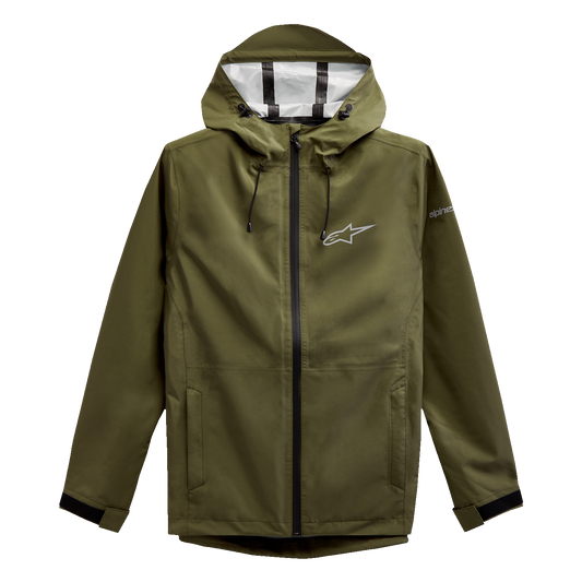 Alpinestars Omni Rain Jacket 2XL in Military Green with Waterproof Features