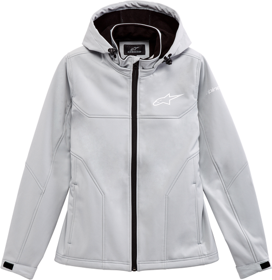 Alpinestars Women's Primary Jacket Ice XL - Waterproof Softshell with Moto Style and Removable Hood