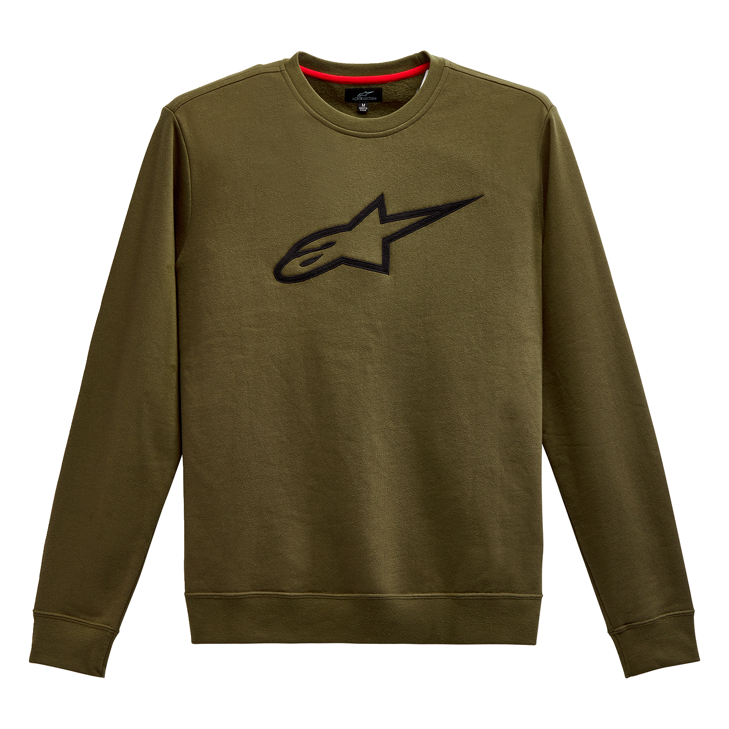 Alpinestars Ageless Crew Fleece 2XL - Military Black with Embroidered Logo