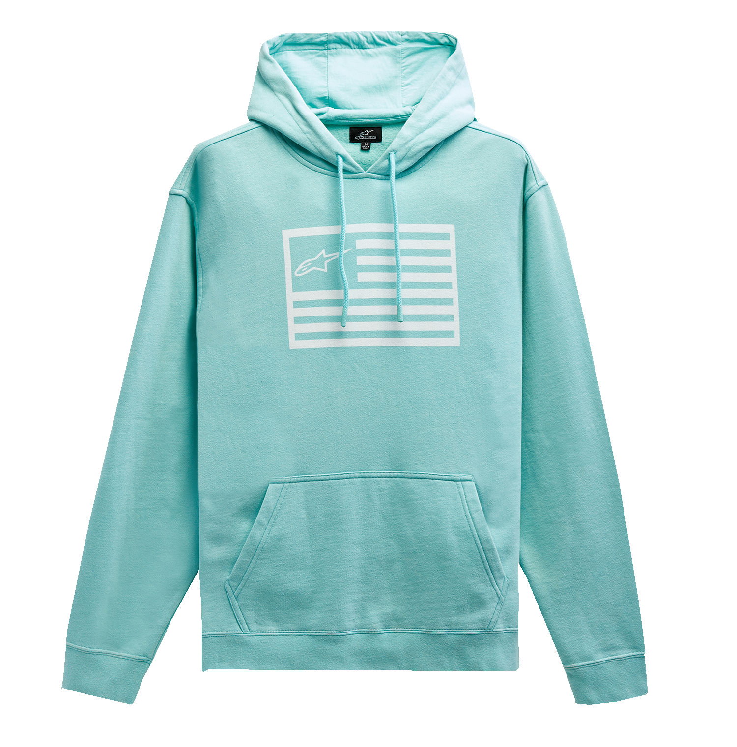 Alpinestars Artifact Hoodie - Light Aqua XL - Comfortable Cotton-Poly Blend with Logo Details