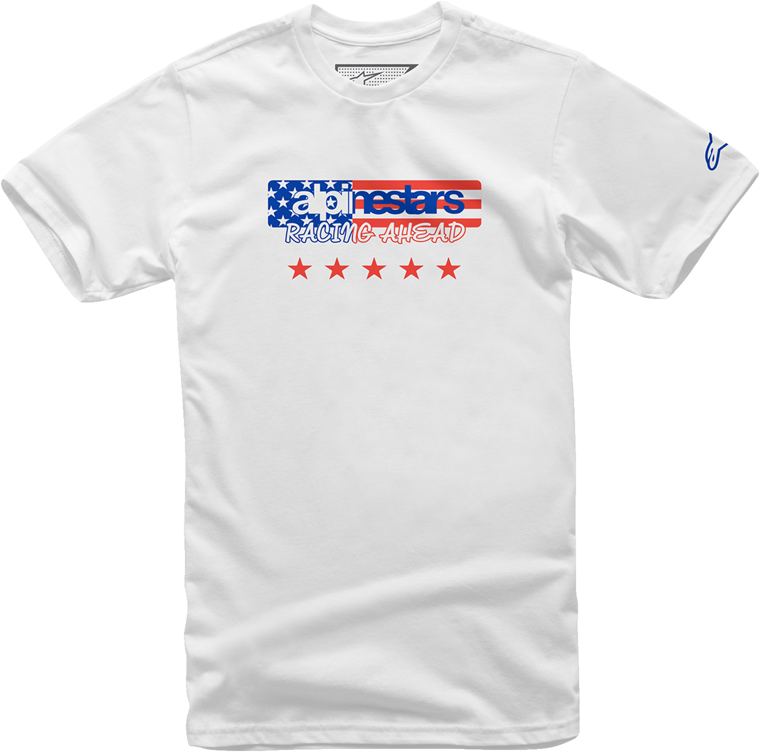 Alpinestars USA Again T-Shirt in White - 2XL, Part Number 12137261020XXL