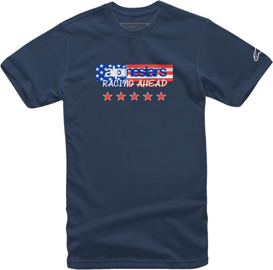 Alpinestars USA Again T-Shirt - Navy, Medium - Part 12137261070M