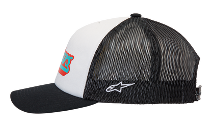 Alpinestars Delivery Trucker Hat - White/Black, Part Number 1213810102010OS