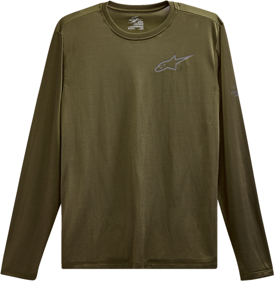 Alpinestars Pursue Performance Long-Sleeve T-Shirt in Military Green – Size XL (Part No. 123271000690XL)