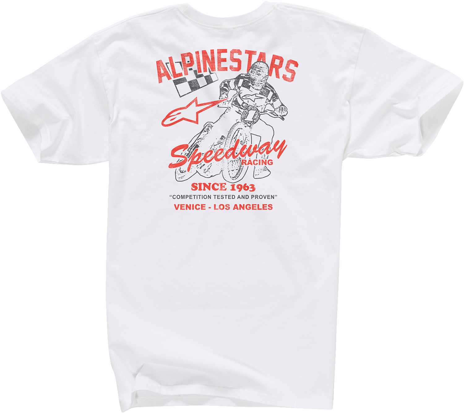Alpinestars Speedway T-Shirt - White, Medium (Part #12137260020M)