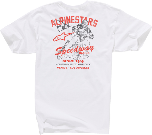 Alpinestars Speedway T-Shirt - White, Medium (Part #12137260020M)