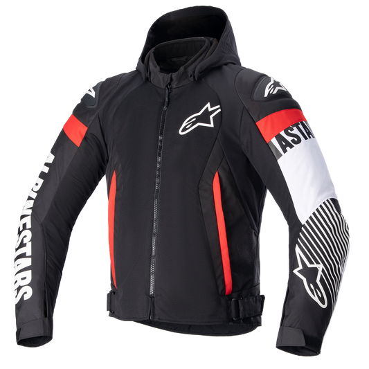Alpinestars Zaca Air Jacket - Medium Black/White/Red Fluo | Part #3306423-1231-M
