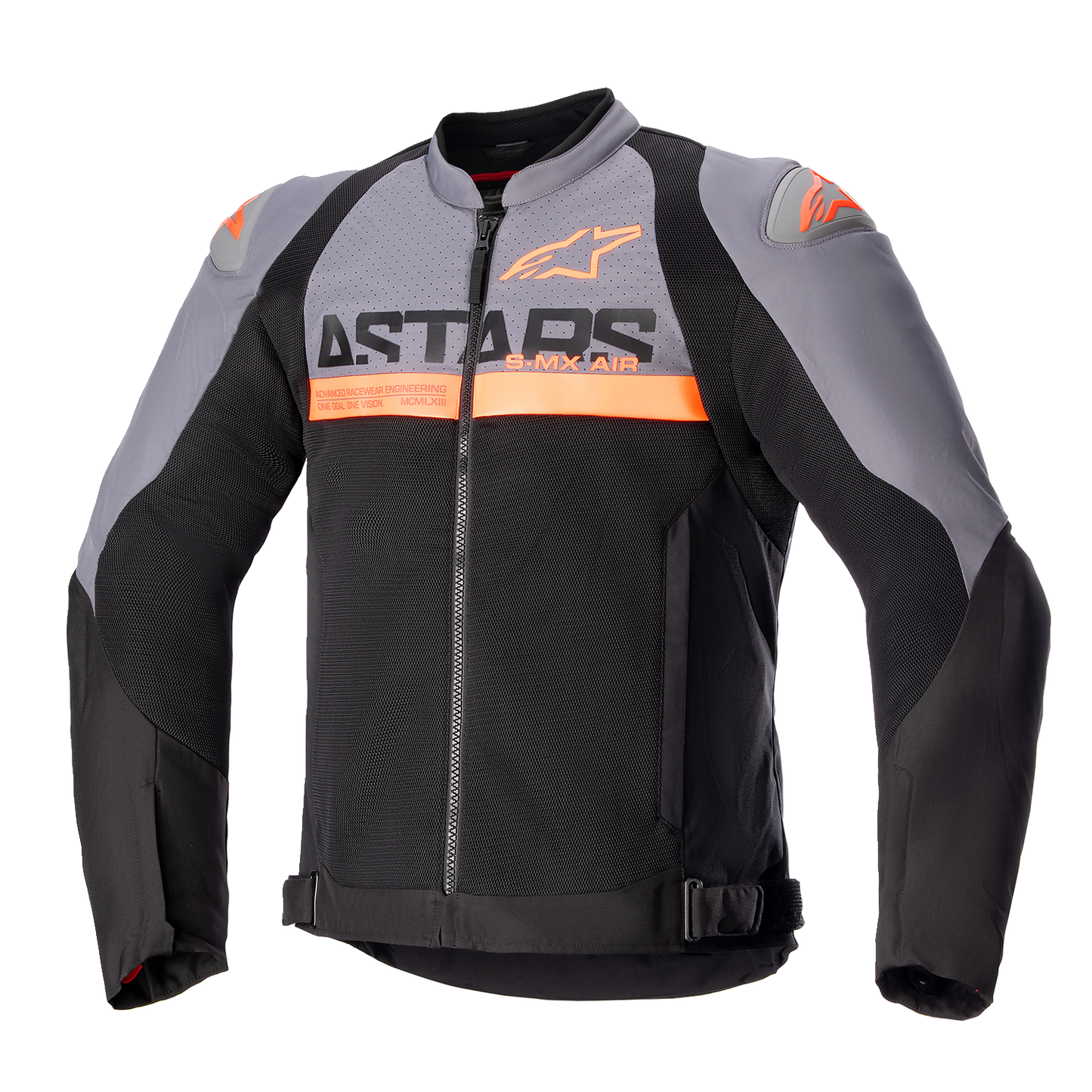 Alpinestars SMX Air Jacket - Dark Gray/Black/Orange Fluo, Size Large (Part #3306523-914-L)