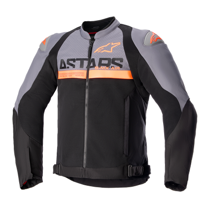 Alpinestars SMX Air Jacket - Dark Gray/Black/Orange Fluo, Size Large (Part #3306523-914-L)