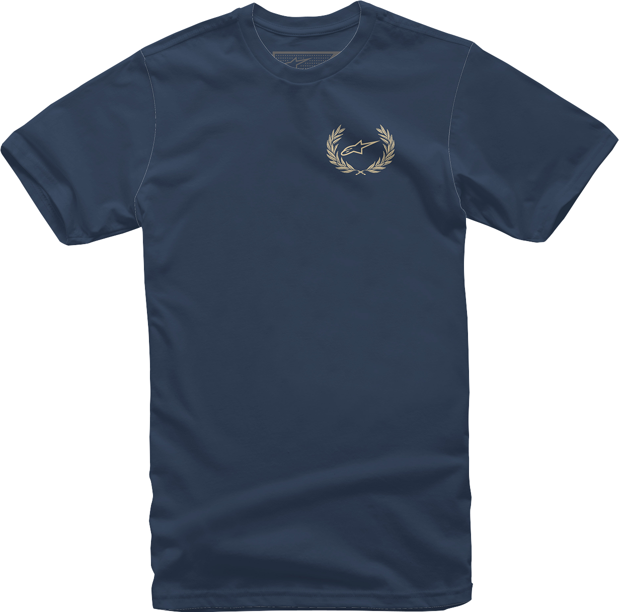 Alpinestars Wreath T-Shirt - Navy Large, 100% Combed Cotton, Victory Wreath Graphics
