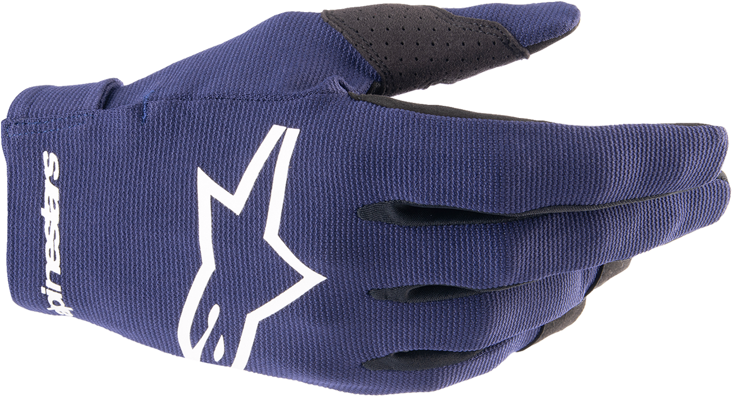 Alpinestars Radar Gloves Night Navy/White XL - High-Performance Motorcycle Gloves