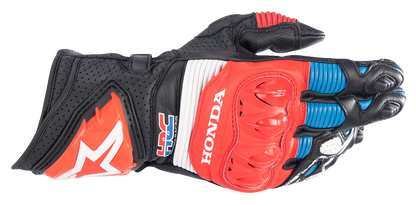 Alpinestars Honda GP Pro R3 Gloves 2XL - Black, Bright Red & Blue - Part 3556223-1317-2X