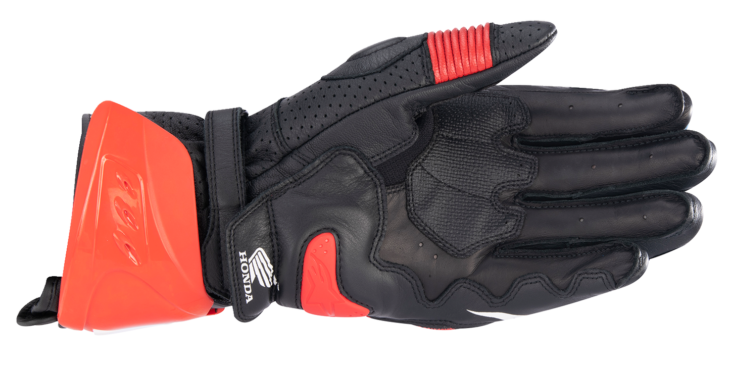 Alpinestars Honda GP Pro R3 Gloves 2XL - Black, Bright Red & Blue - Part 3556223-1317-2X