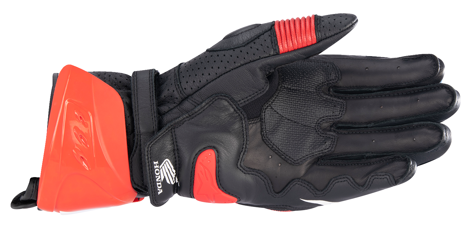 Alpinestars Honda GP Pro R3 Gloves 2XL - Black, Bright Red & Blue - Part 3556223-1317-2X