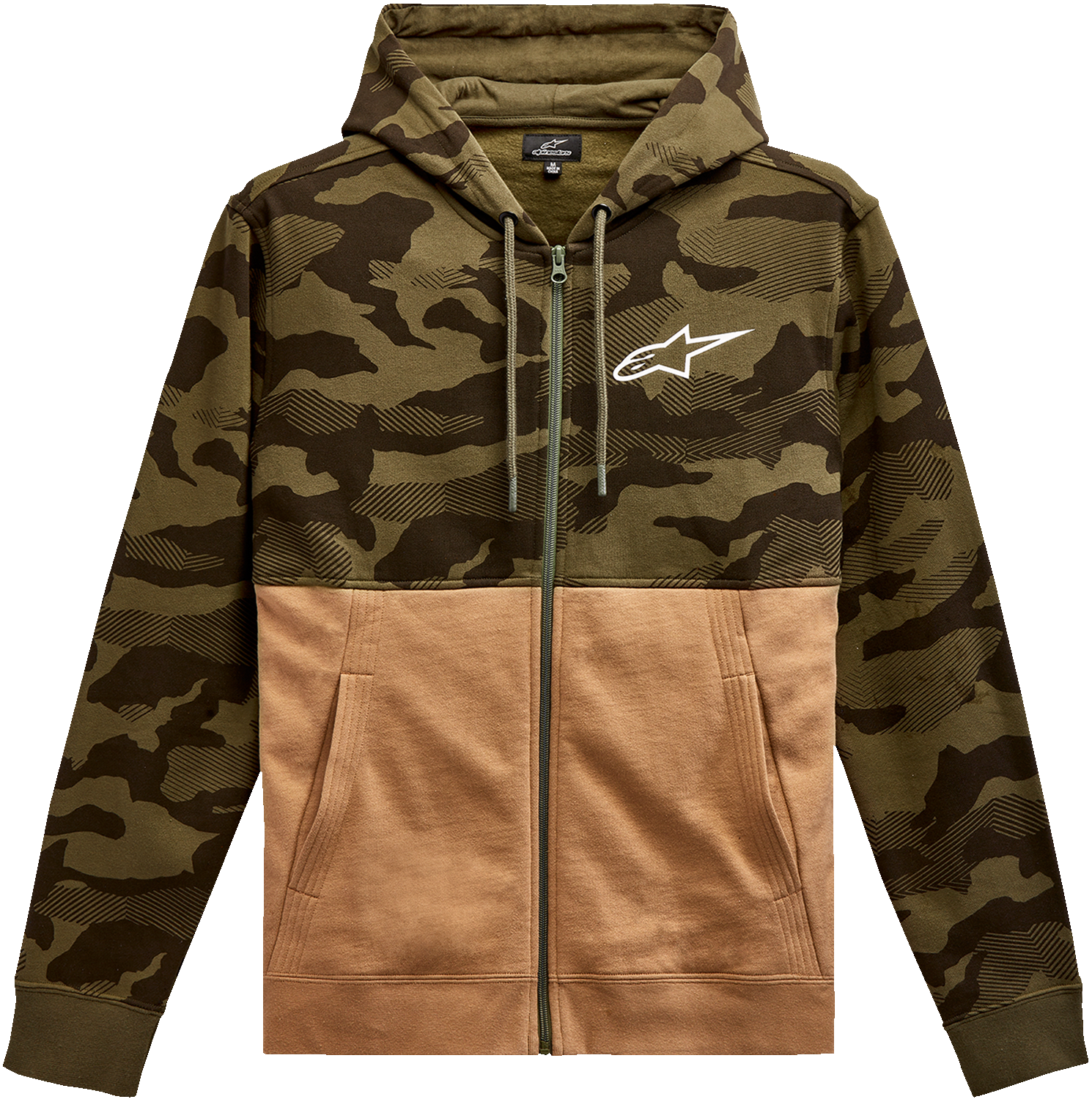 Alpinestars Camo Block Hoodie - Military/Sand, 2XL - Part Number 12135105069232X