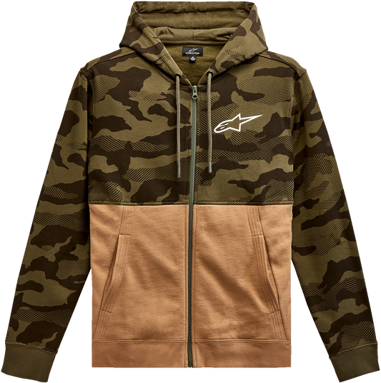 Alpinestars Camo Block Hoodie - Military/Sand, 2XL - Part Number 12135105069232X