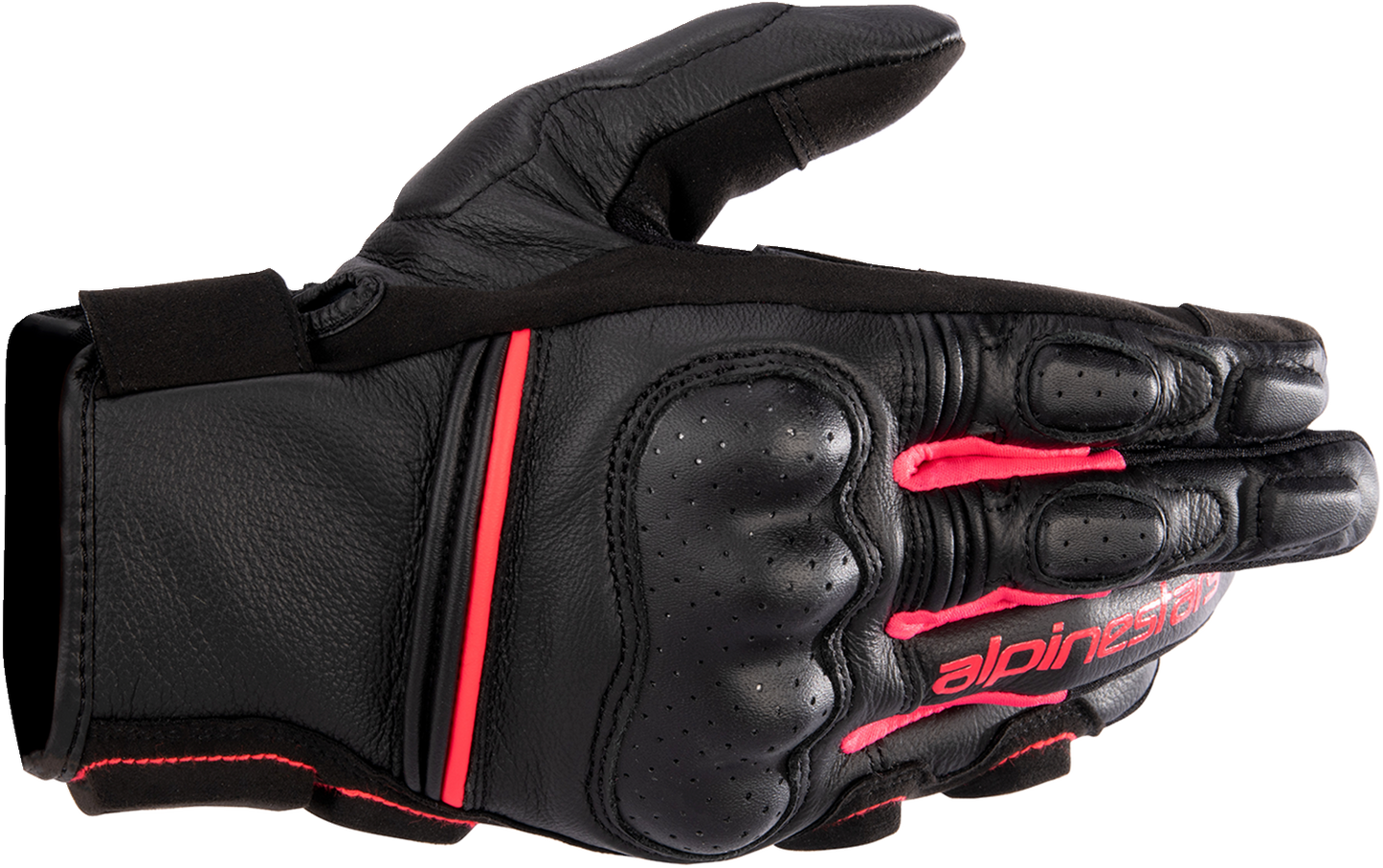 Alpinestars Stella Phenom Leather Gloves - Small - Black/Diva Pink, Part No. 3591723-1839-S