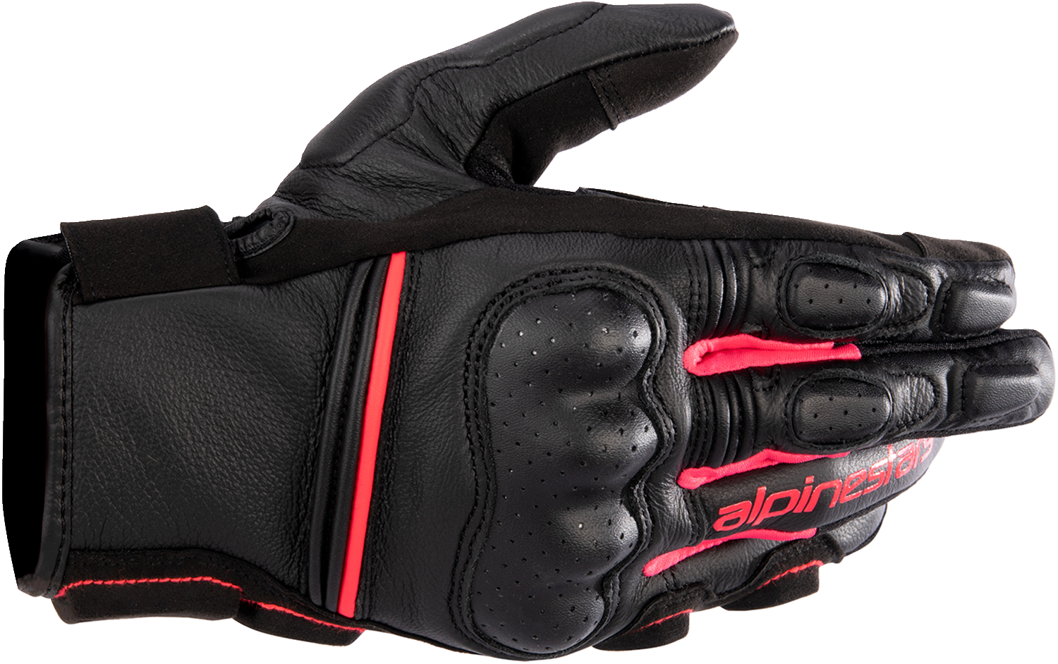 Alpinestars Stella Phenom Leather Gloves - Small - Black/Diva Pink, Part No. 3591723-1839-S