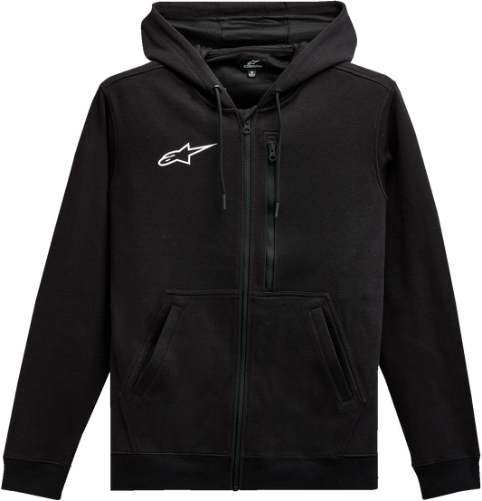 Alpinestars Asymmetrical Zip-Up Hoodie - Black 2XL - Part Number 12135103010XXL