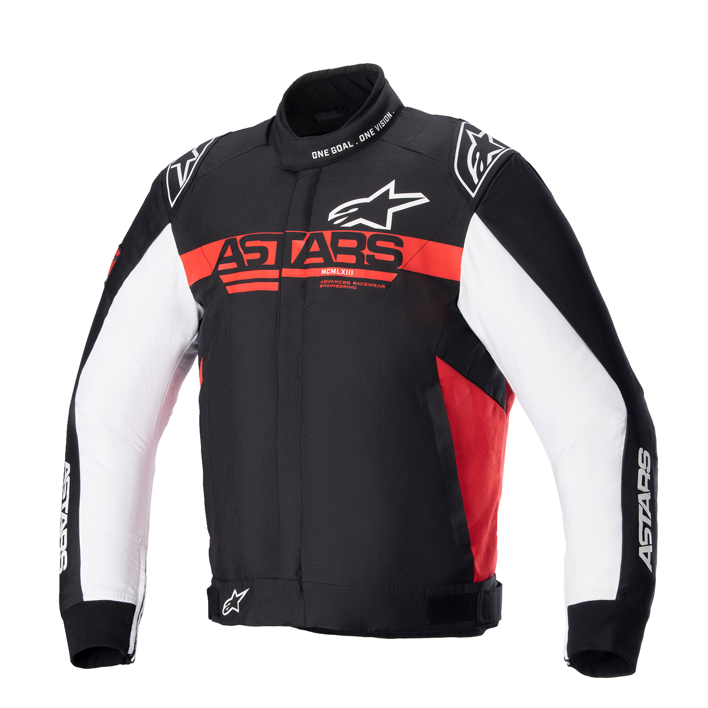 Alpinestars Monza Sport Jacket in Black, Bright Red, and White – Large (Part No. 3306723-1342-L)