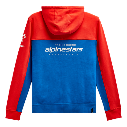 Alpinestars H Block Hoodie - Warm Red and Bright Blue, Medium (Part No. 1213510703171M)