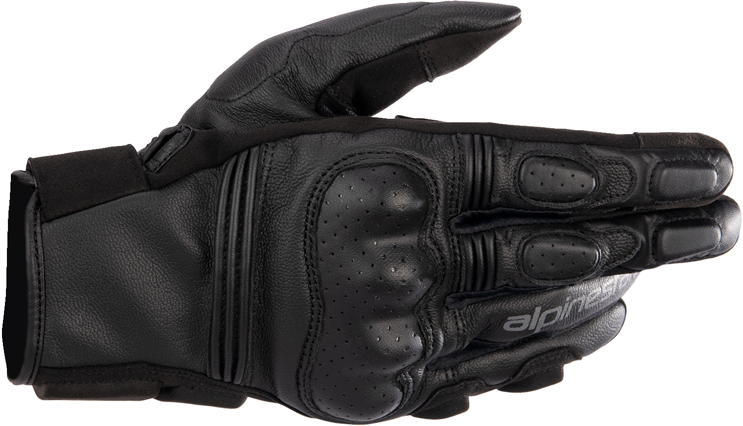 Alpinestars Phenom Gloves 2XL Black - Durable Soft Goat Leather with Reinforced Impact Zones