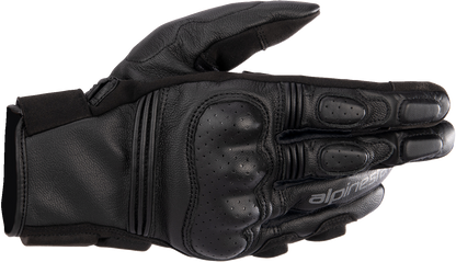 Alpinestars Phenom Gloves 2XL Black - Durable Soft Goat Leather with Reinforced Impact Zones