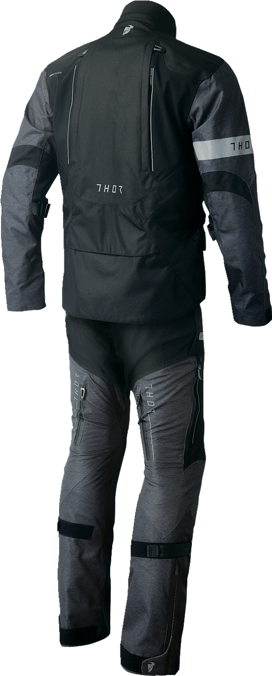 THOR Range Jersey Black/Heather Gray - Small (Part No. 2910-7476)