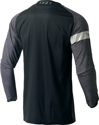 THOR Range Jersey Black/Heather Gray - Small (Part No. 2910-7476)