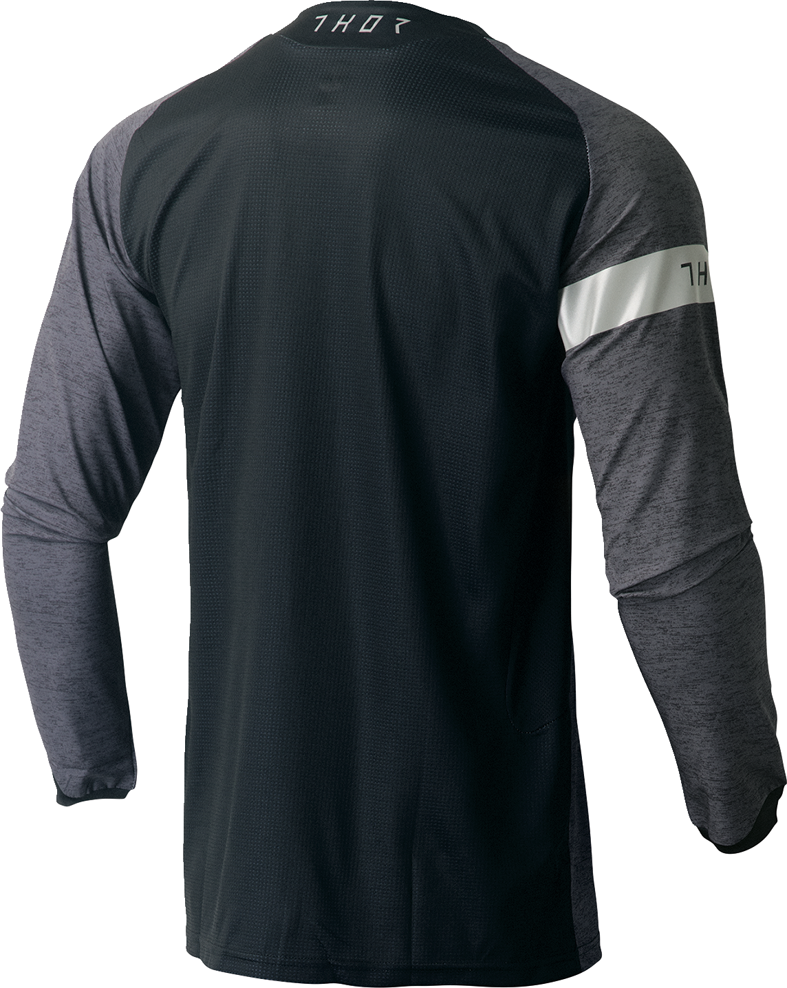 THOR Range Jersey Black/Heather Gray 3XL - Performance Cycling Jersey with Moisture-Wicking and Reflective Graphics