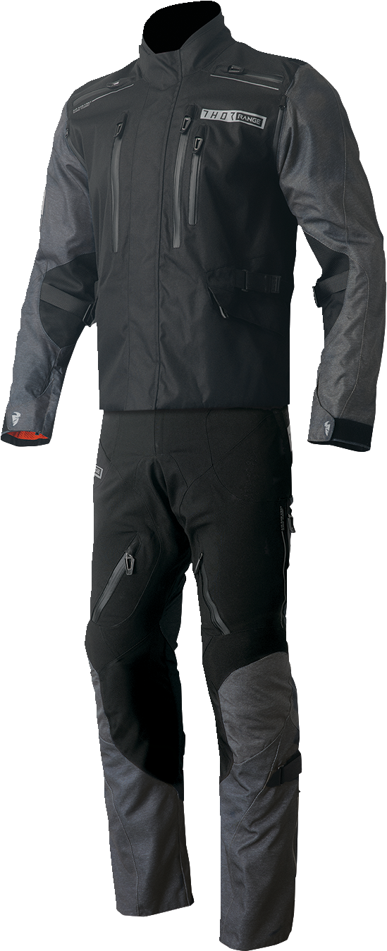 THOR Range Jersey Black/Heather Gray - Small (Part No. 2910-7476)