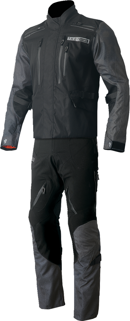 THOR Range Jersey Black/Heather Gray - Small (Part No. 2910-7476)