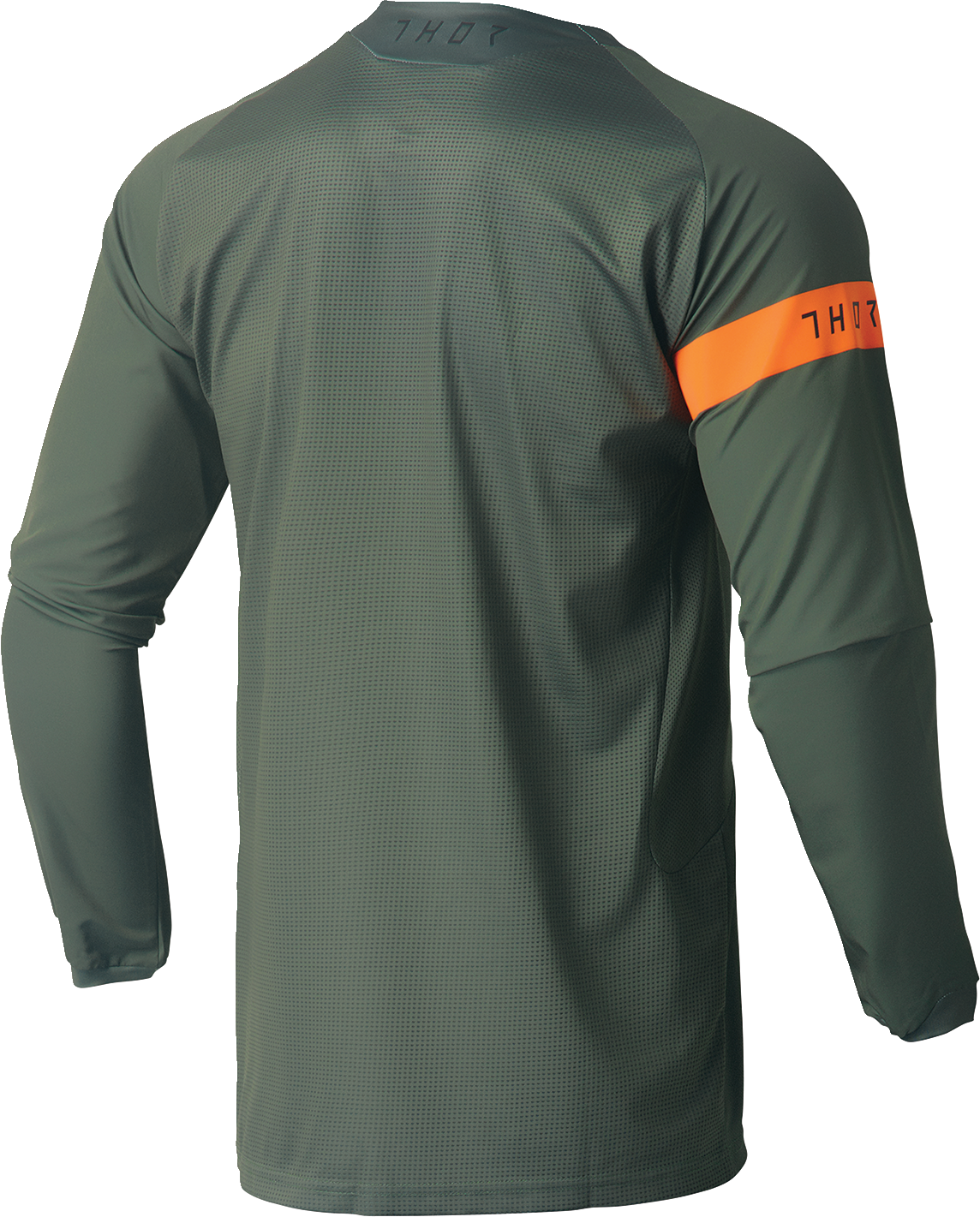 THOR Range Jersey - Army Green/Orange, Small | Performance Cycling Jersey with Breathable and Moisture-Wicking Features