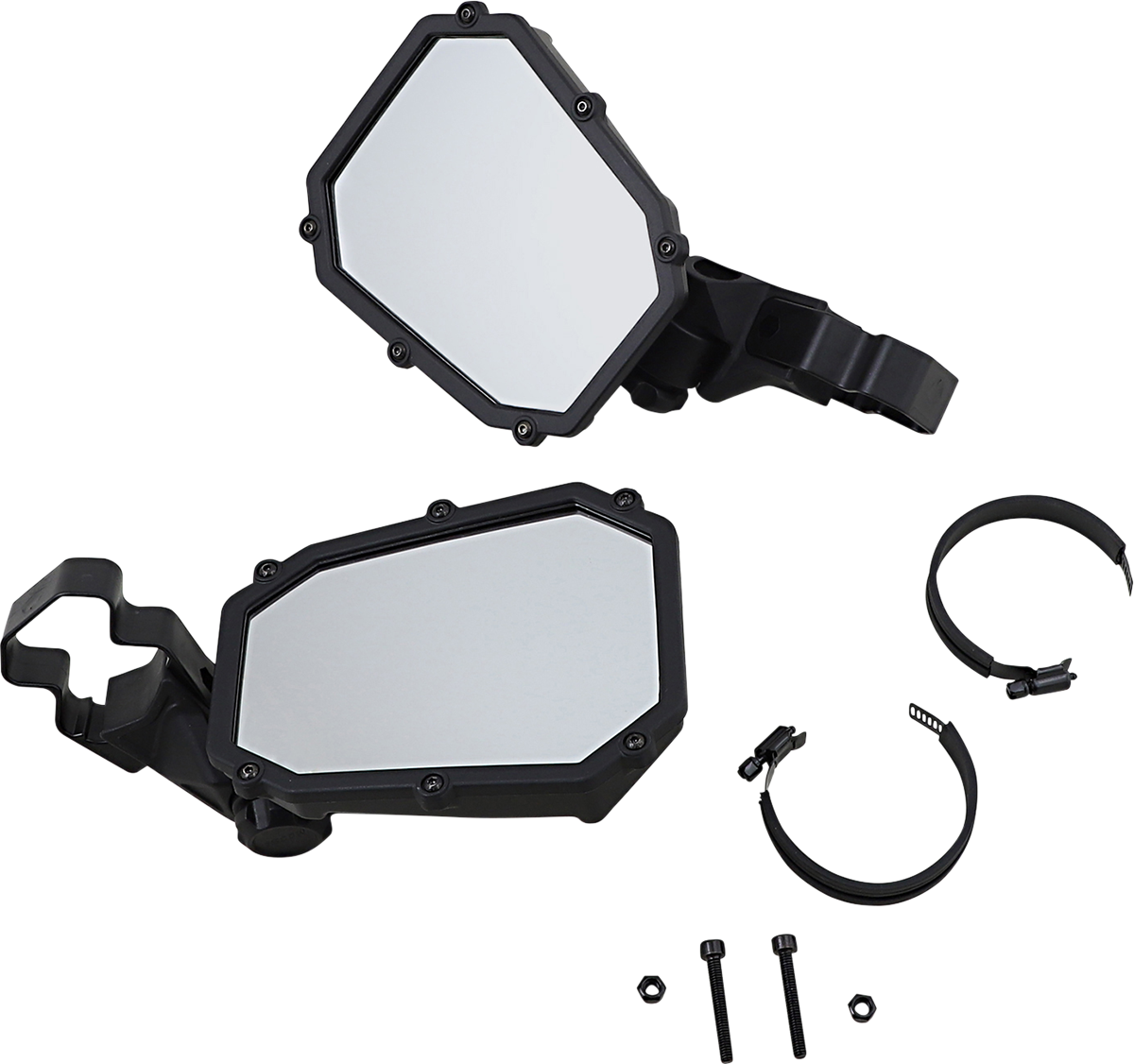 Moose Offroad Elite Side View Mirror - Octagon Black (Part Number: MEMIRKIT-ES1CCS)