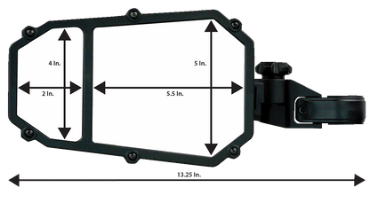 Moose Offroad MUTVMIR-ES2-CCS Side View Octagon Mirror with Custom Clamp System