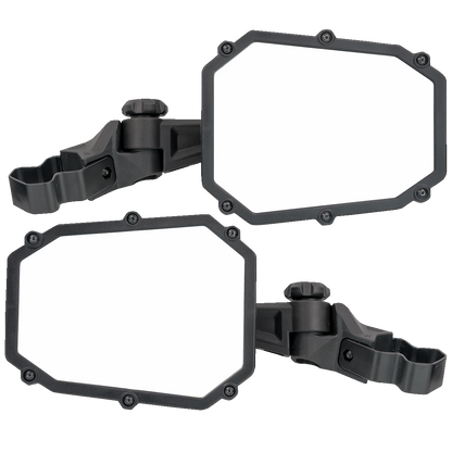 Moose Offroad Elite Side View Mirror - Octagon Black (Part Number: MEMIRKIT-ES1CCS)