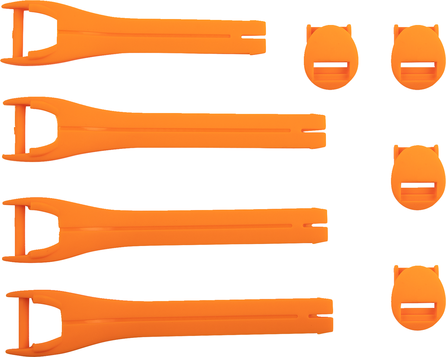 MOOSE OFFROAD Qualifier Boot Strap Kit - Orange, Size 7-9 (Part #3430-1014)