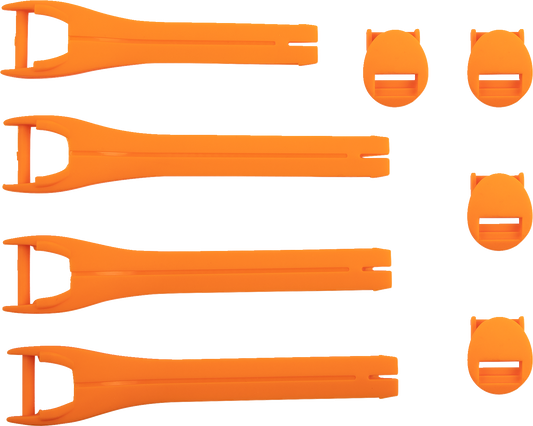 MOOSE OFFROAD Qualifier Boot Strap Kit - Orange, Size 7-9 (Part #3430-1014)