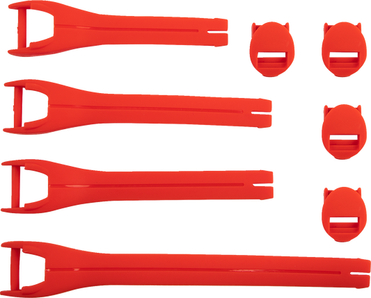MOOSE OFFROAD Qualifier Boot Strap Kit - Red, Size 10-15, Part 3430-1018