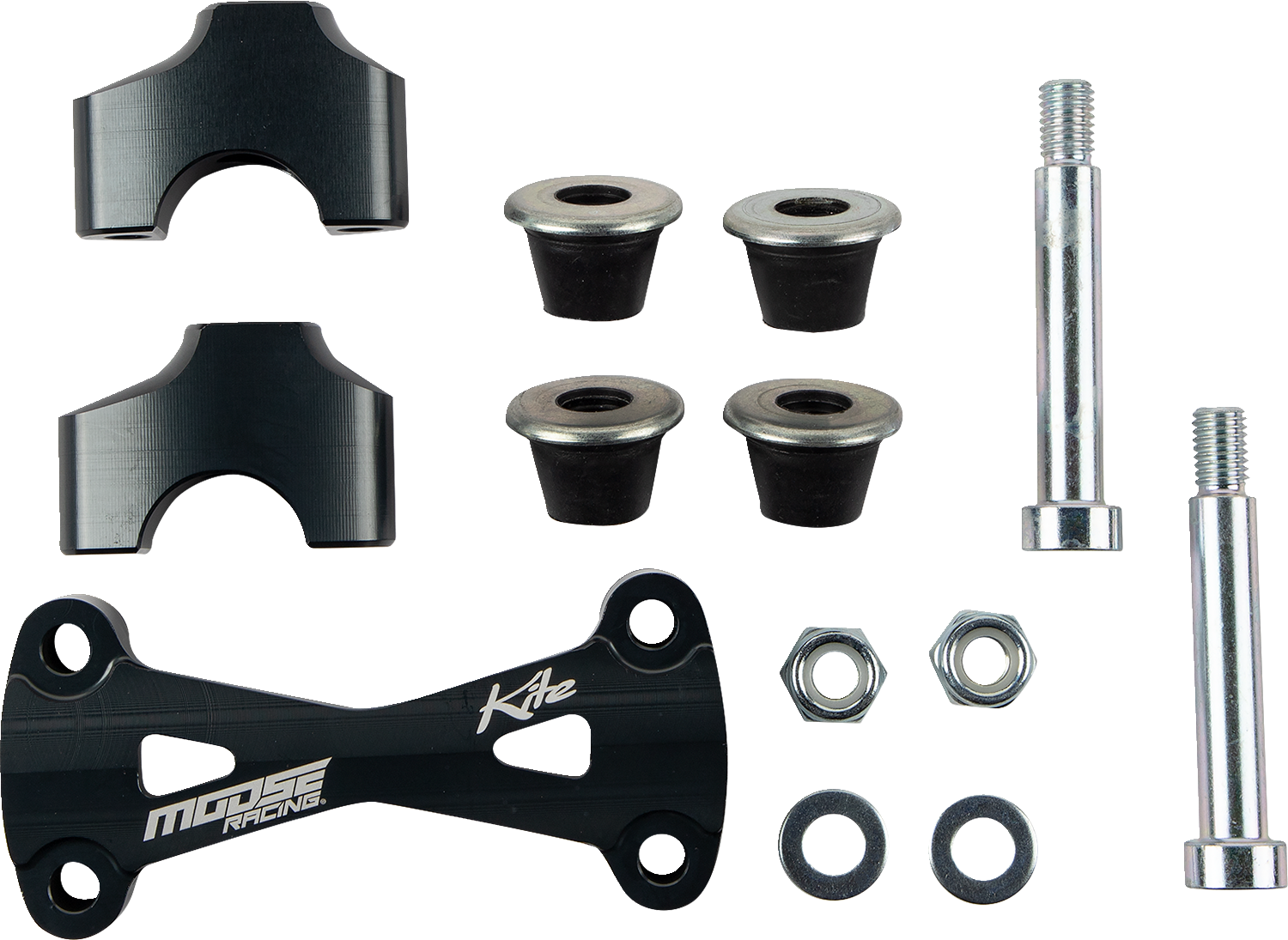 Moose Offroad MX/EN Risers with 40mm Bar Mount - Black (Part #10.331.B.AN)