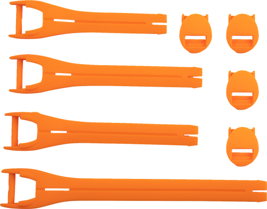 MOOSE OFFROAD Qualifier Boot Strap Kit - Orange, Size 10-15 (Part #3430-1019)