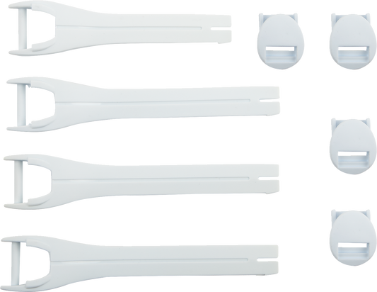 MOOSE OFFROAD Qualifier Boot Strap Kit - White - Size 7-9 (Part Number 3430-1012)