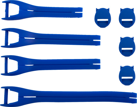 MOOSE OFFROAD Qualifier Boot Strap Kit - Blue, Size 10-15, Part 3430-1020