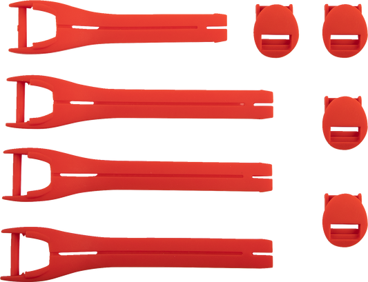 MOOSE OFFROAD Qualifier Boot Strap Kit - Red, Size 7-9 (Part 3430-1013)