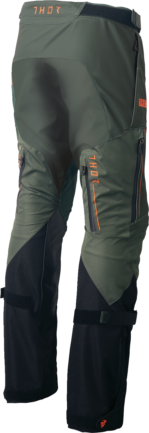 THOR Range Pants - Army/Orange US 44 with Waterproof and Breathable Design