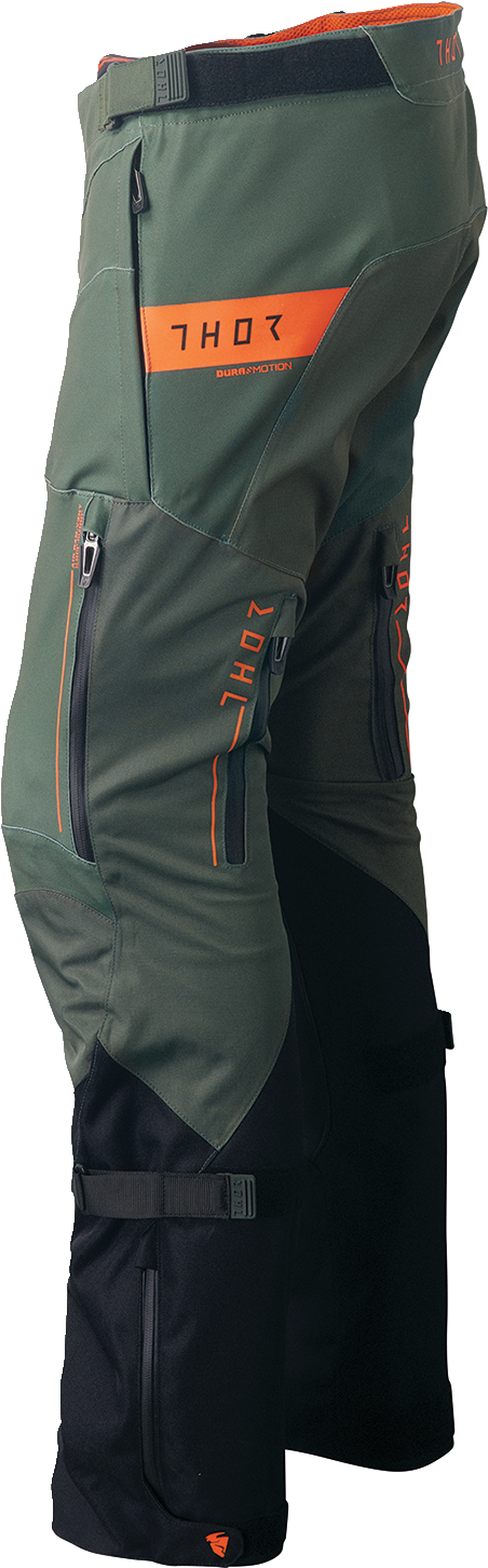 THOR Range Pants - Army/Orange US 44 with Waterproof and Breathable Design